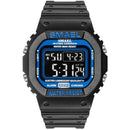 Relógio SMAEL Clássico 1801 - Classic Watich relógio 025 AmploTech Preto e Azul 